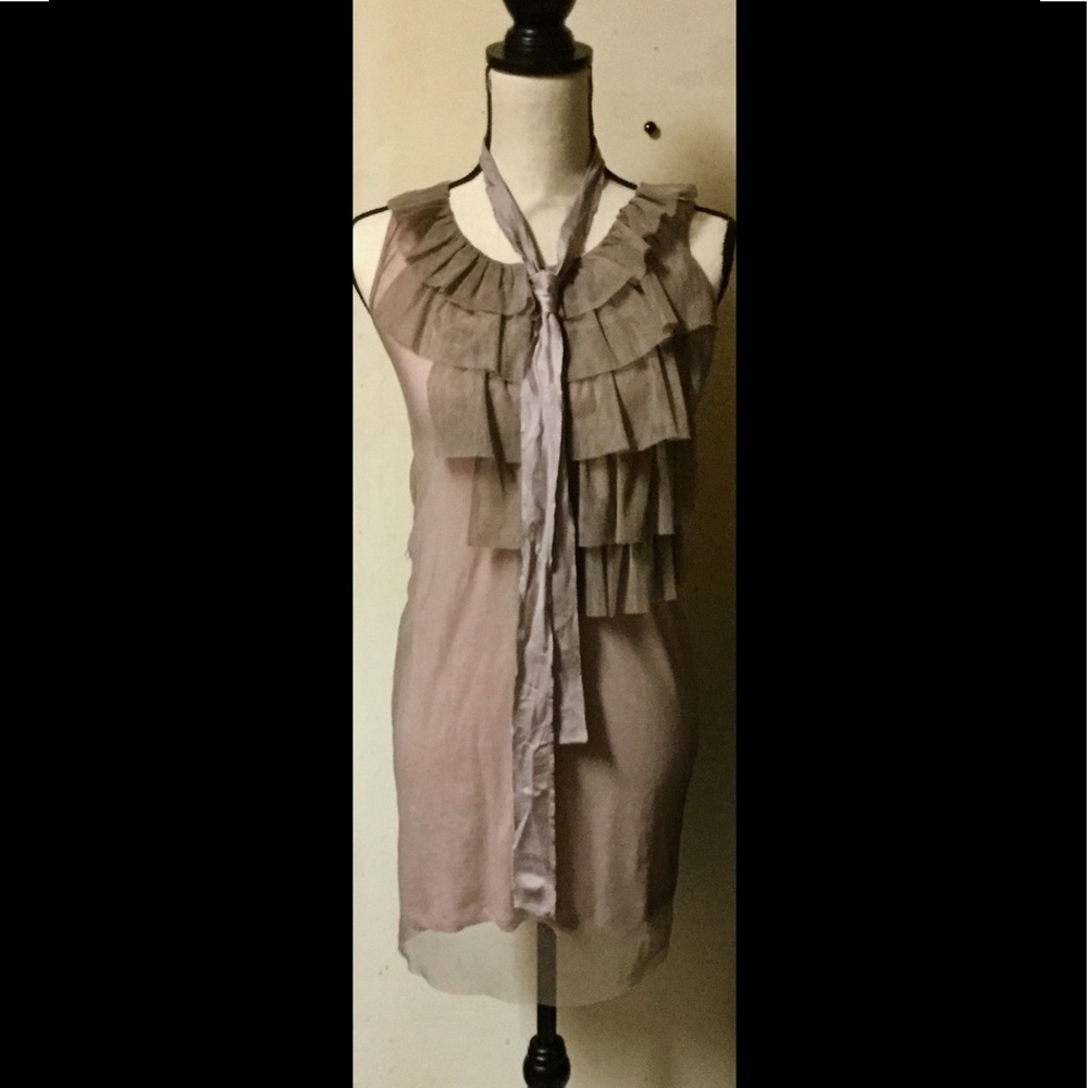 Mauve/Purple/Blush Chiffon Ruffled Dress, size 4 - Picture 6 of 8